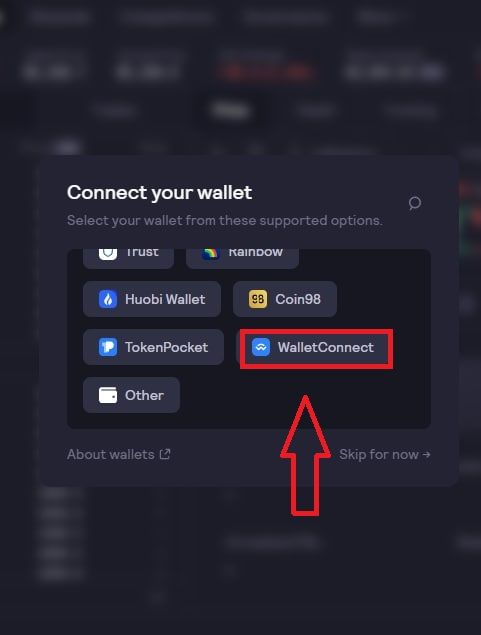 Chọn Wallet Connect