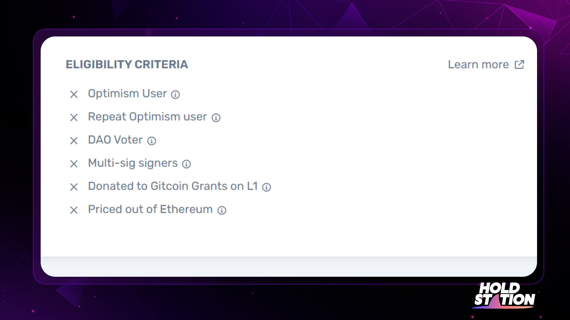 Eligibility criteria of Optimism airdrop #1